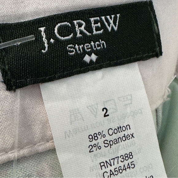 J.Crew Factory Floral Skirt Women’s 2 Green Pink Abstract Print Cotton Lined - Picture 5 of 6